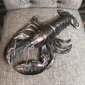 Lobster 🦀 Metal nautical coastal Ocean sea Hanging wall Ornamental
